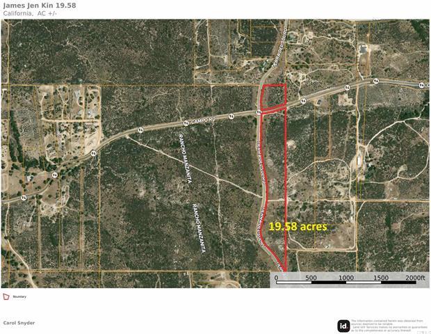 19.58 Acres Tierra del Sol and Hwy 94